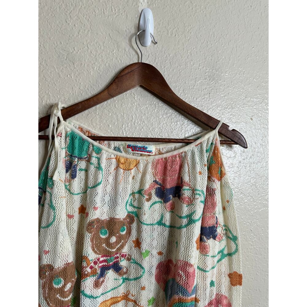 Vintage Hysteric Glamour 90s "Donut Bear" Mesh Knit Top by Yoko Doll size M - Picture 4 of 8